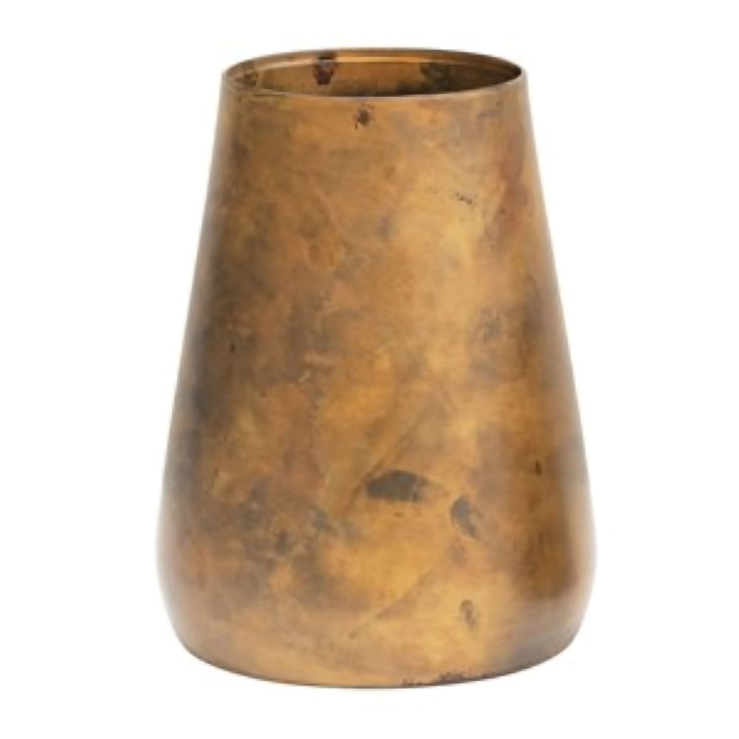 Pillar Candle Holder, Antique Brass Finish