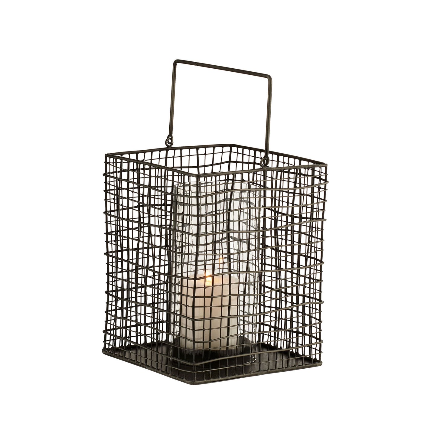 Small Rolled Steel Wire Lantern, 8"
