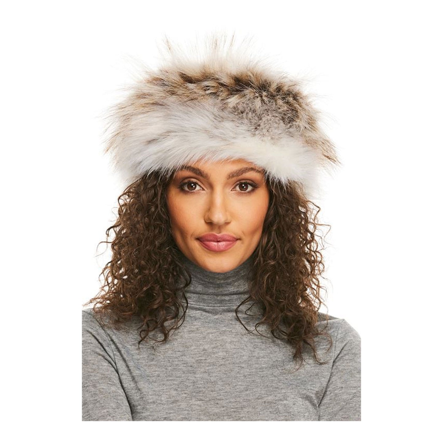Russian-Style Hat, Tundra Wolf Faux Fur