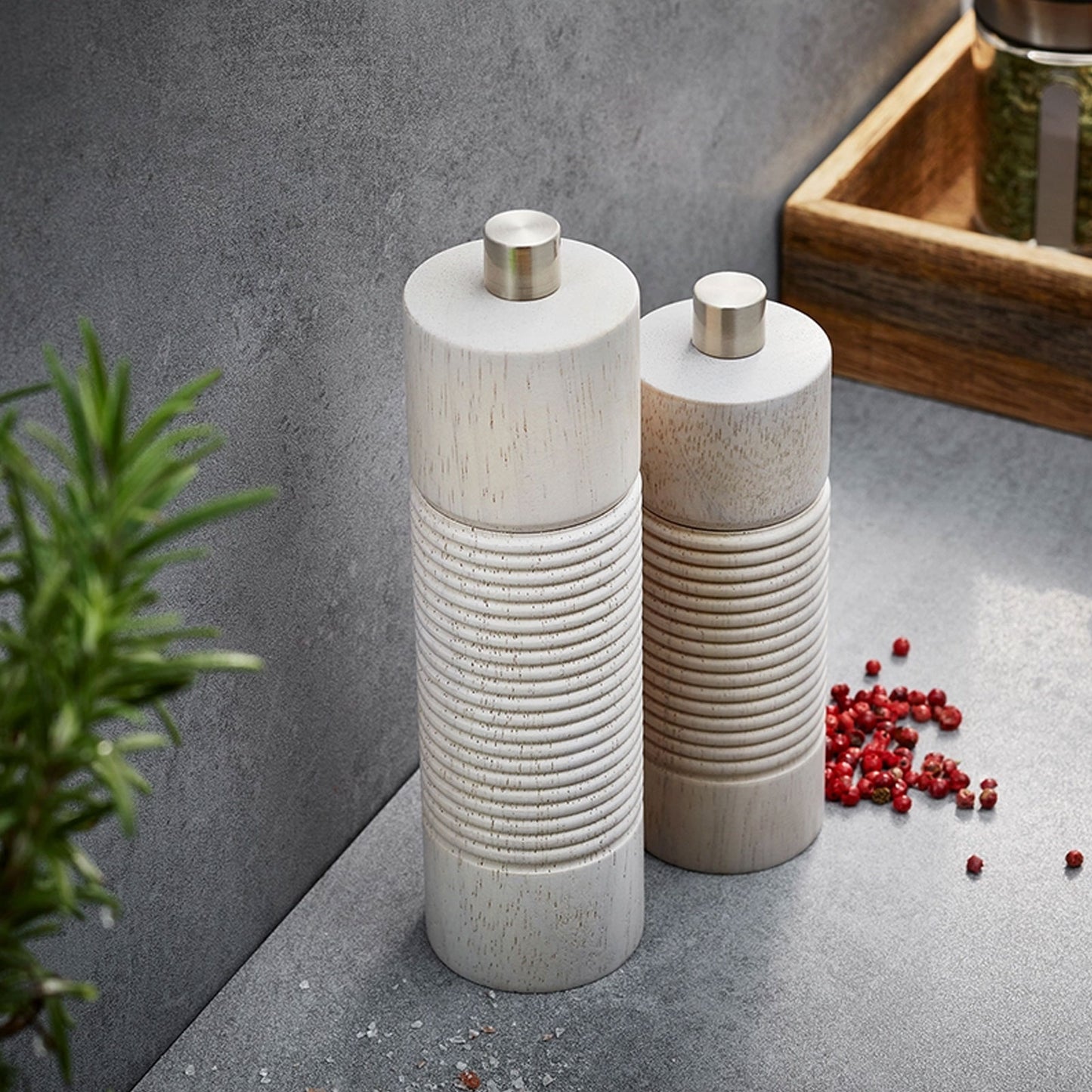 Salt or Pepper Mill, White