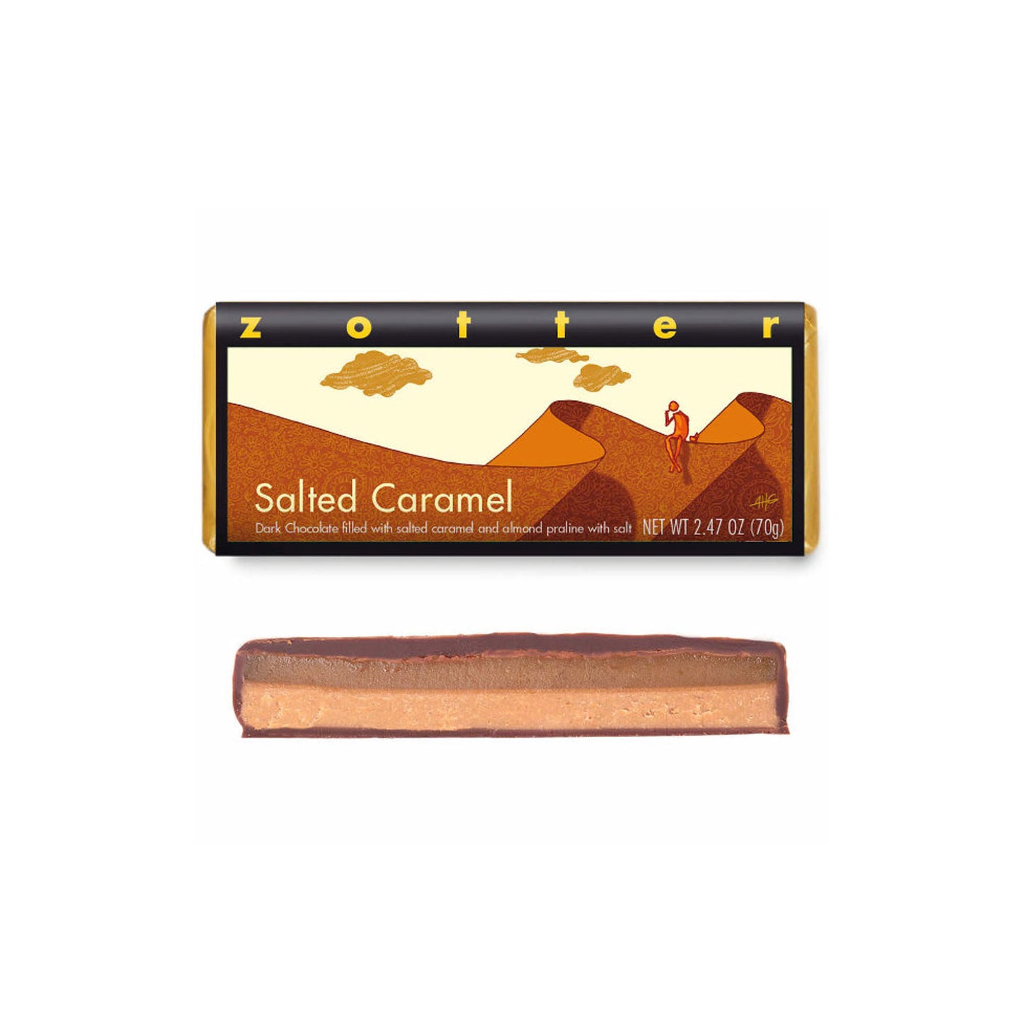 Salted Caramel | Hand-Scooped Chocolate Bar