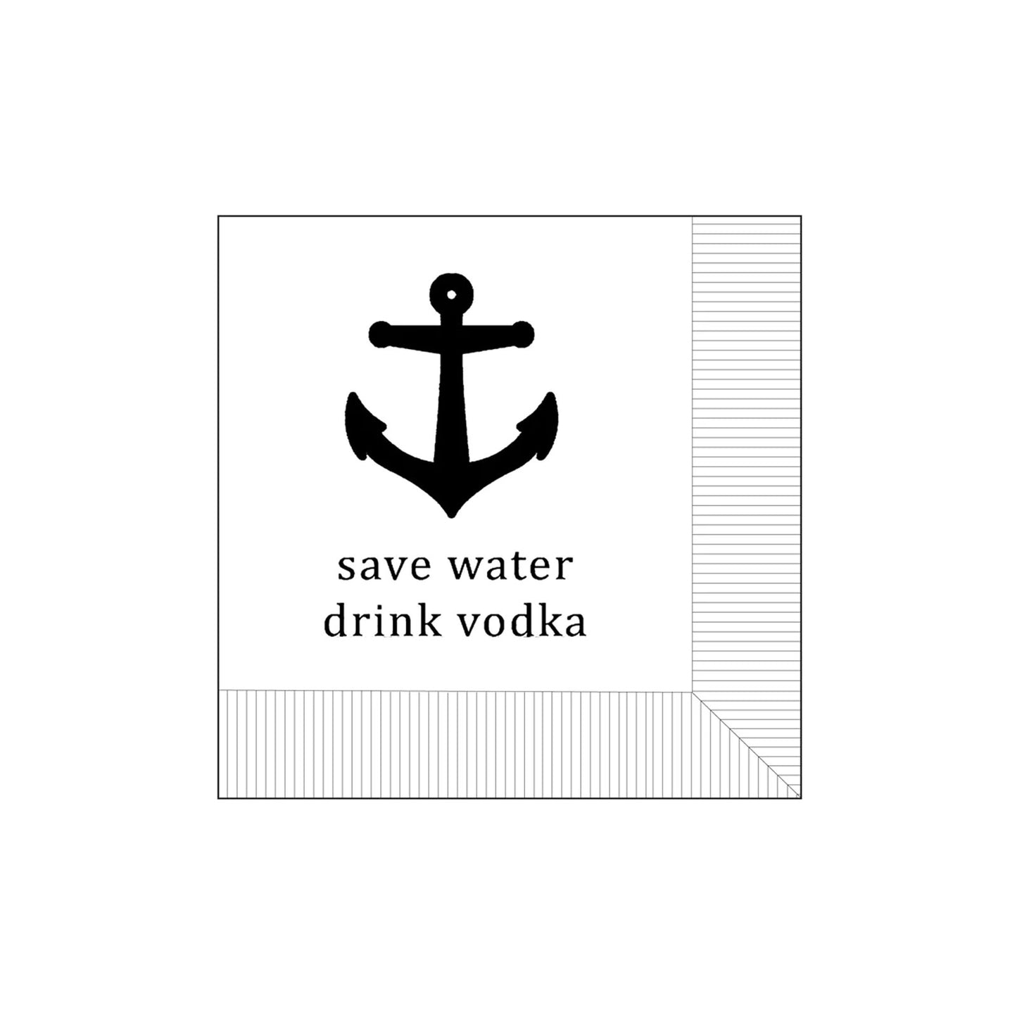 Modern General® Cocktail Napkin, Save Water