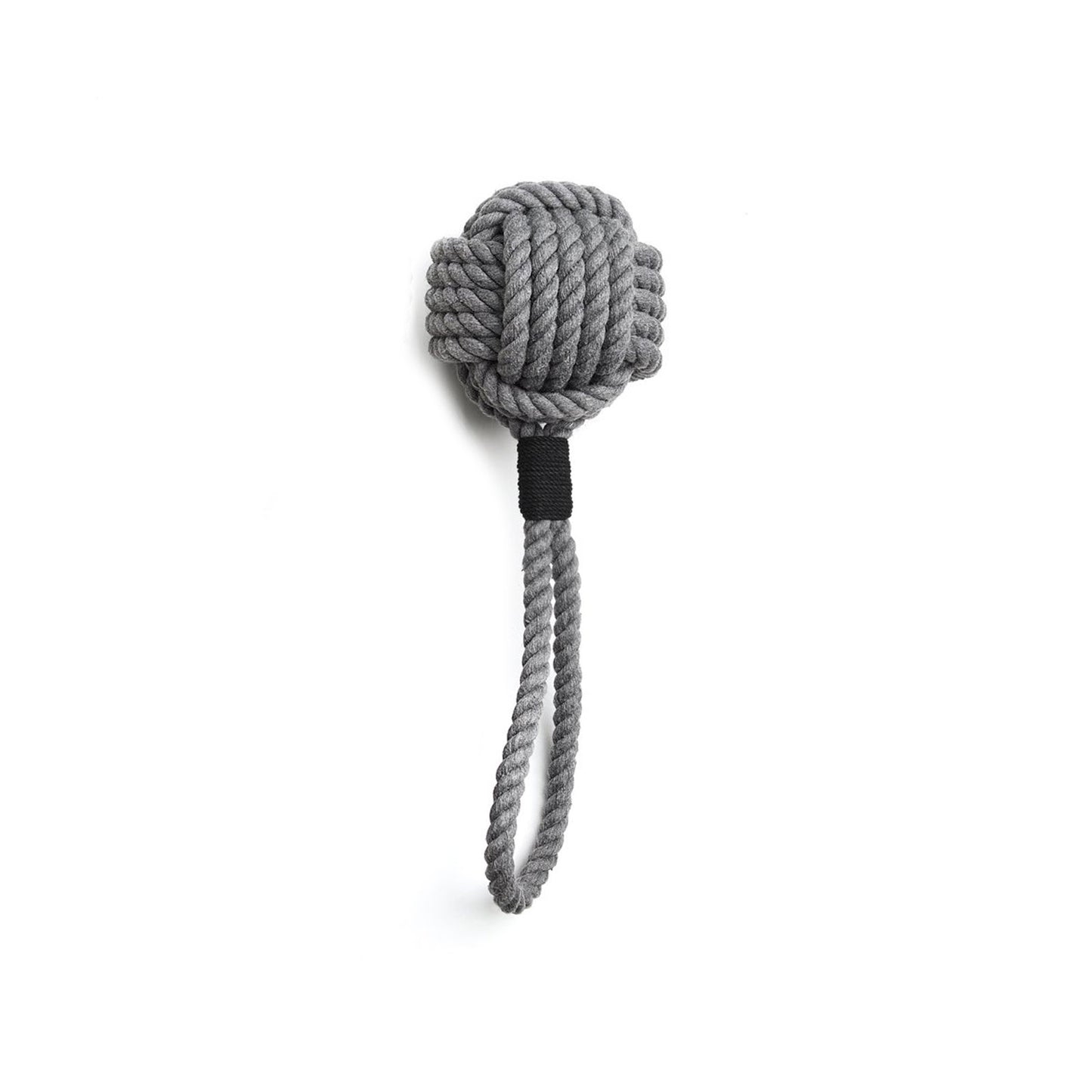 Small Rope Knot Dog Toy in Grey