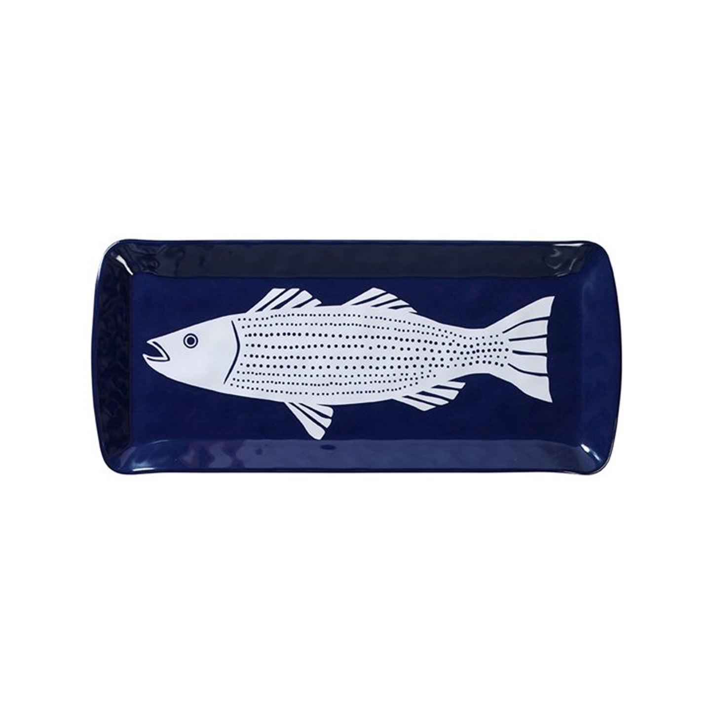 Striped Bass Melamine Rectangle Loaf Tray