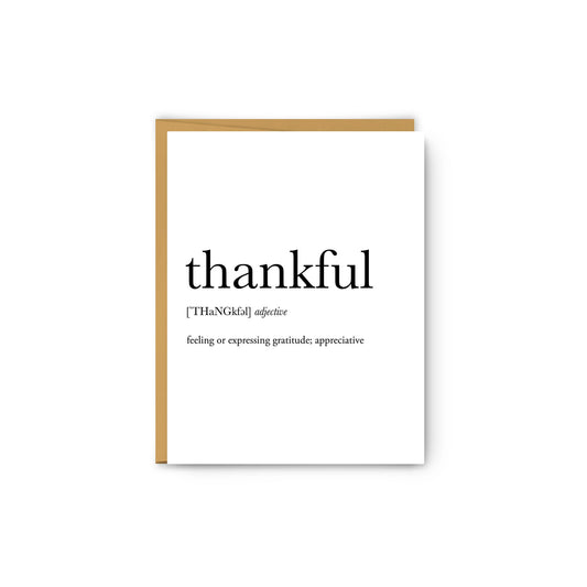 Thankful Definition | Greeting Card