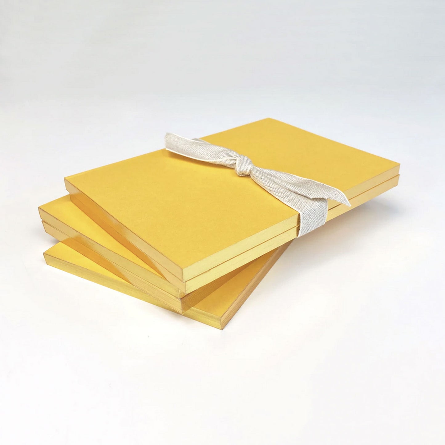 Yellow Jotters Notebook with Gold Foil Edge, Set of 2