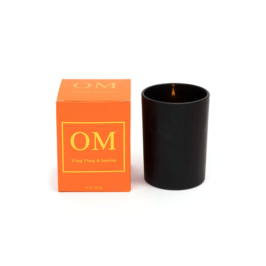 'OM' Ylang Ylang & Jasmine Essential Oil Soy Wax Candle