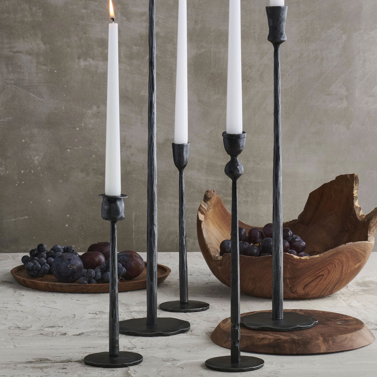 Iron Taper Candle Holder, 18"