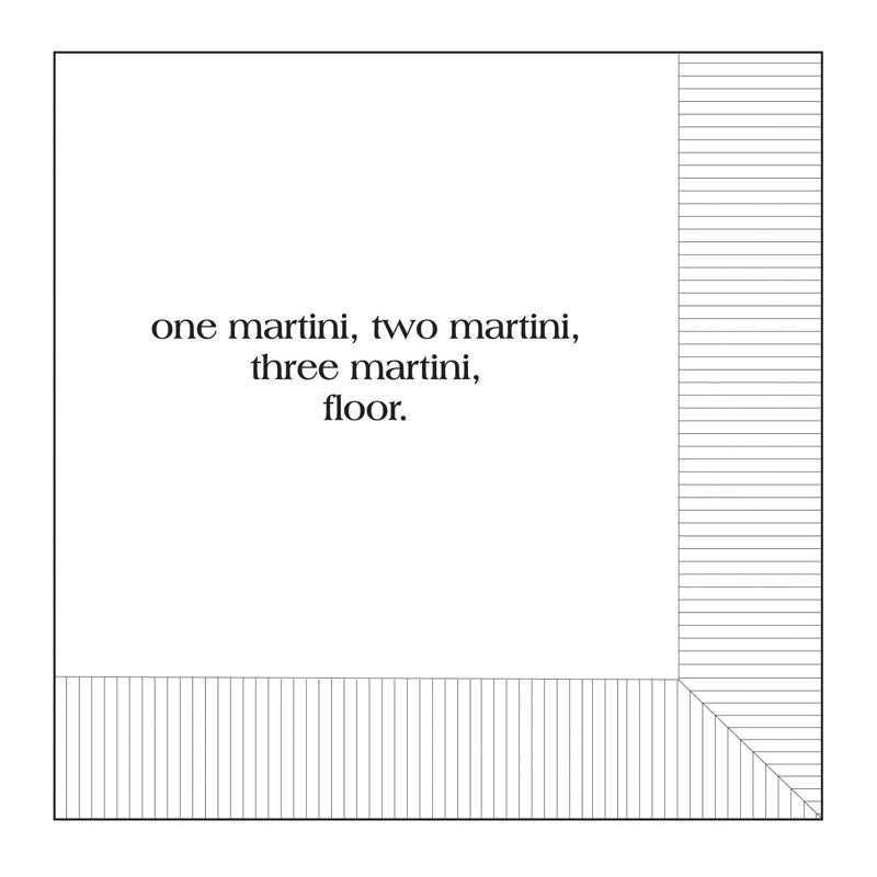Modern General® Cocktail Napkin, One Martini
