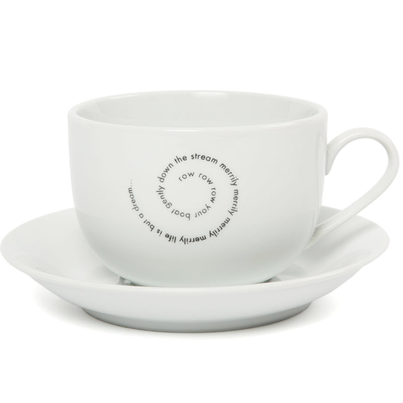 'Row Your Boat' Cafe Au Lait Cup and Saucer