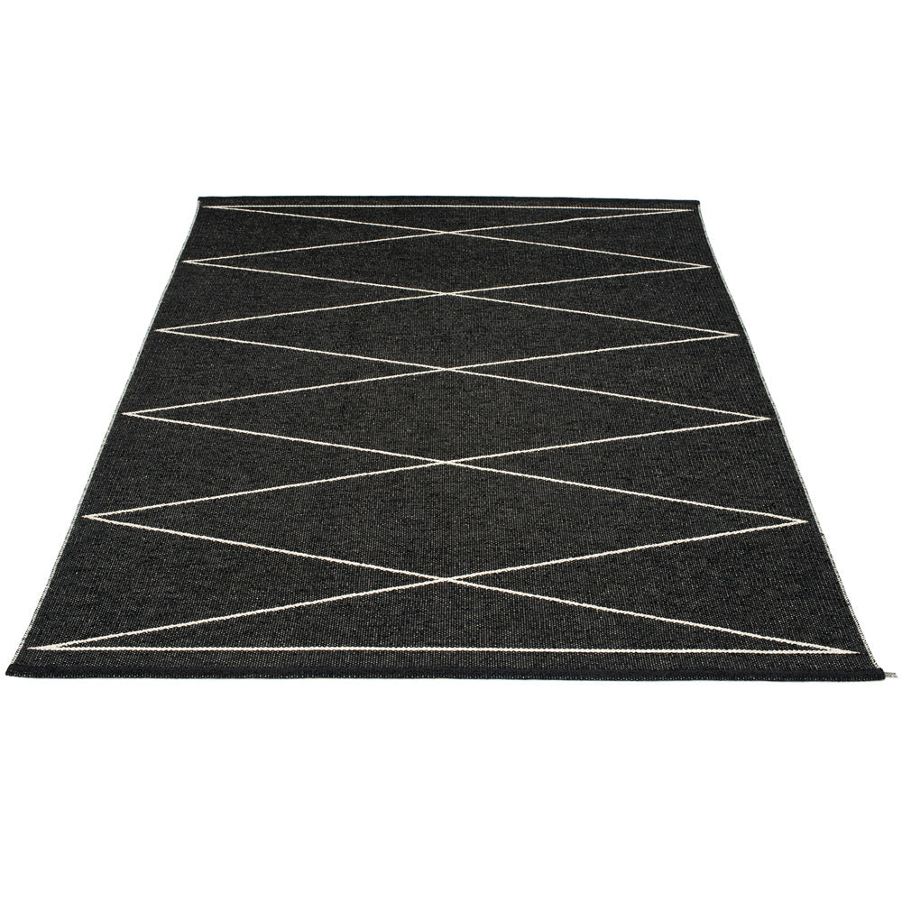 Navy Beach Plastic Floor Mats Black/Vanilla